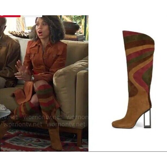 Jeffrey Campbell Energy Over the Knee Boot Leather Suede Size 8.5 RETAIL $590